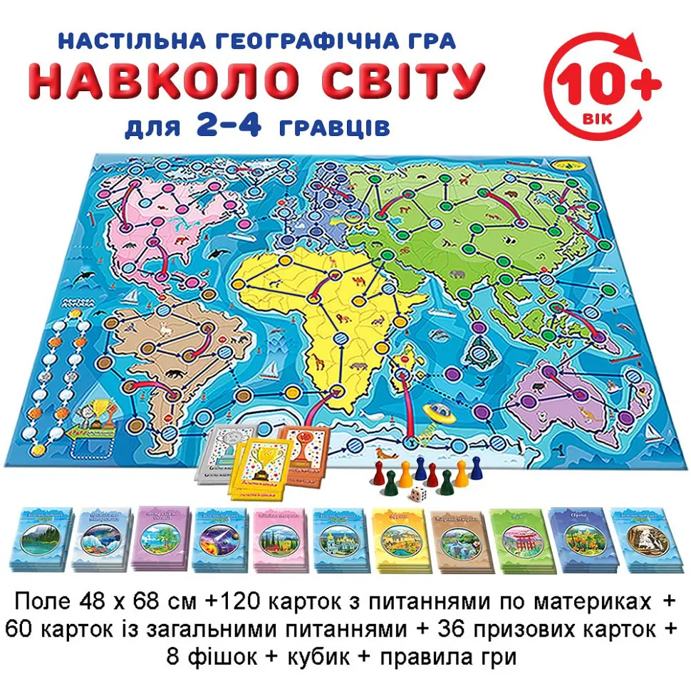 Настільна гра "Навколо світу" 82258 географічний квест - фото 6