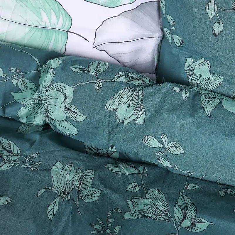 Комплект постільної білизни MirSon Ranforce Elite 17-0718 Emerald Foliage 2 x 143 x 210 см зелений (2200010685244) - фото 3