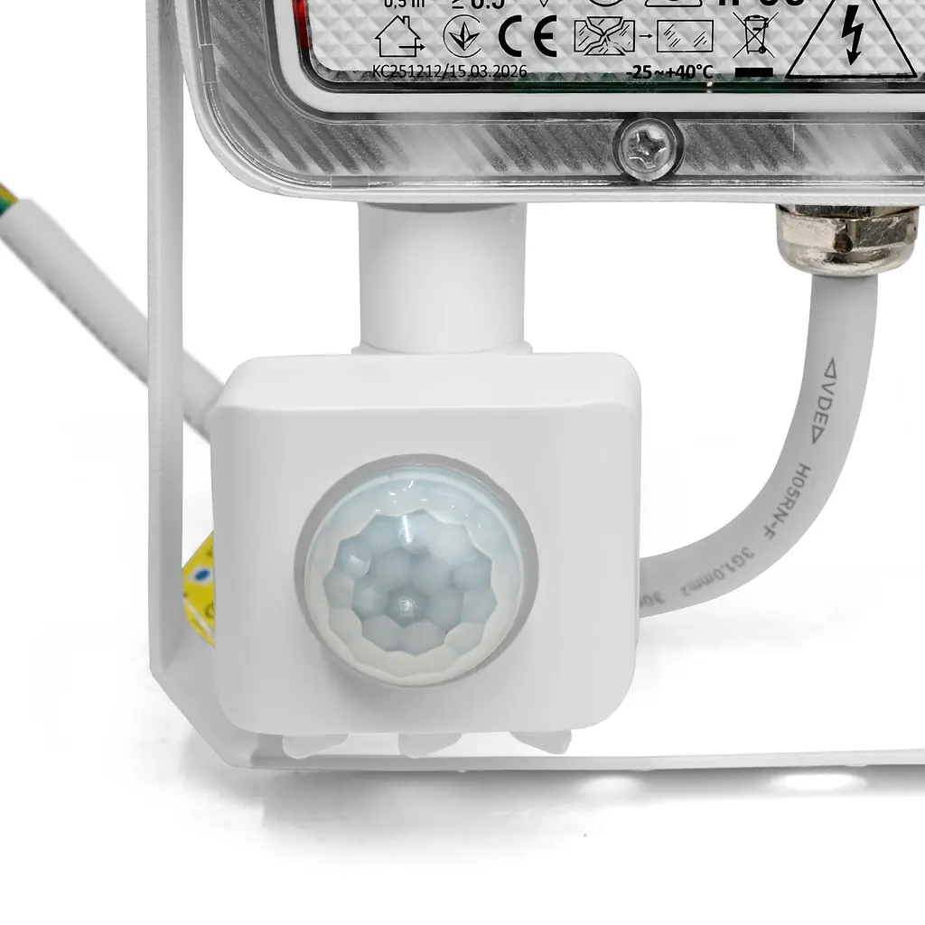LED прожектор Videx F5 20W 3000-5000-6500K з датчиком руху 230V білий (VL-F5-020CW-S) - фото 7