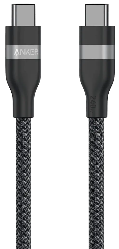 Кабель Anker USB-C to USB-C - 1.8 m 240 W Upcycled-Braided Black (7263067)