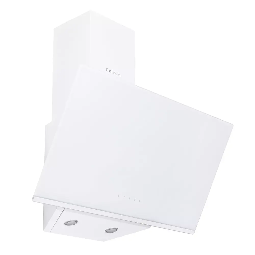 Вытяжка декоративная наклонная Минола HVS 6232 WH/INOX 700 LED - фото 2