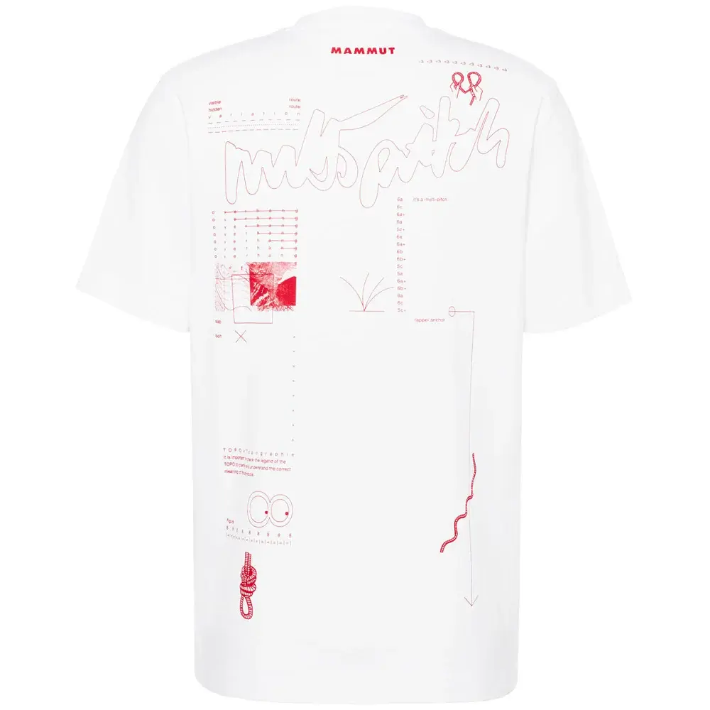 Футболка Mammut Base T-Shirt Men Multi-Pitch L white - фото 2