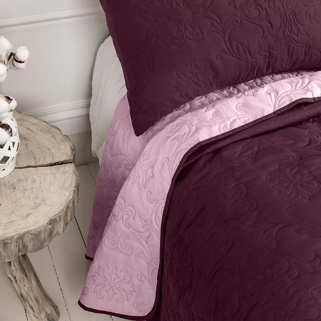 Покривало з наволочкою ТЕП Vintage Аравійська ніч 240х180 см бордове (4-00509_21075) - фото 2