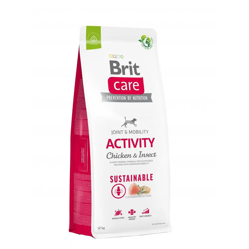 Сухий корм Brit Care Dog Sustainable Activity для собак з підвищеною активністю, з куркою та комахами 12 кг (арт.172192/559220)