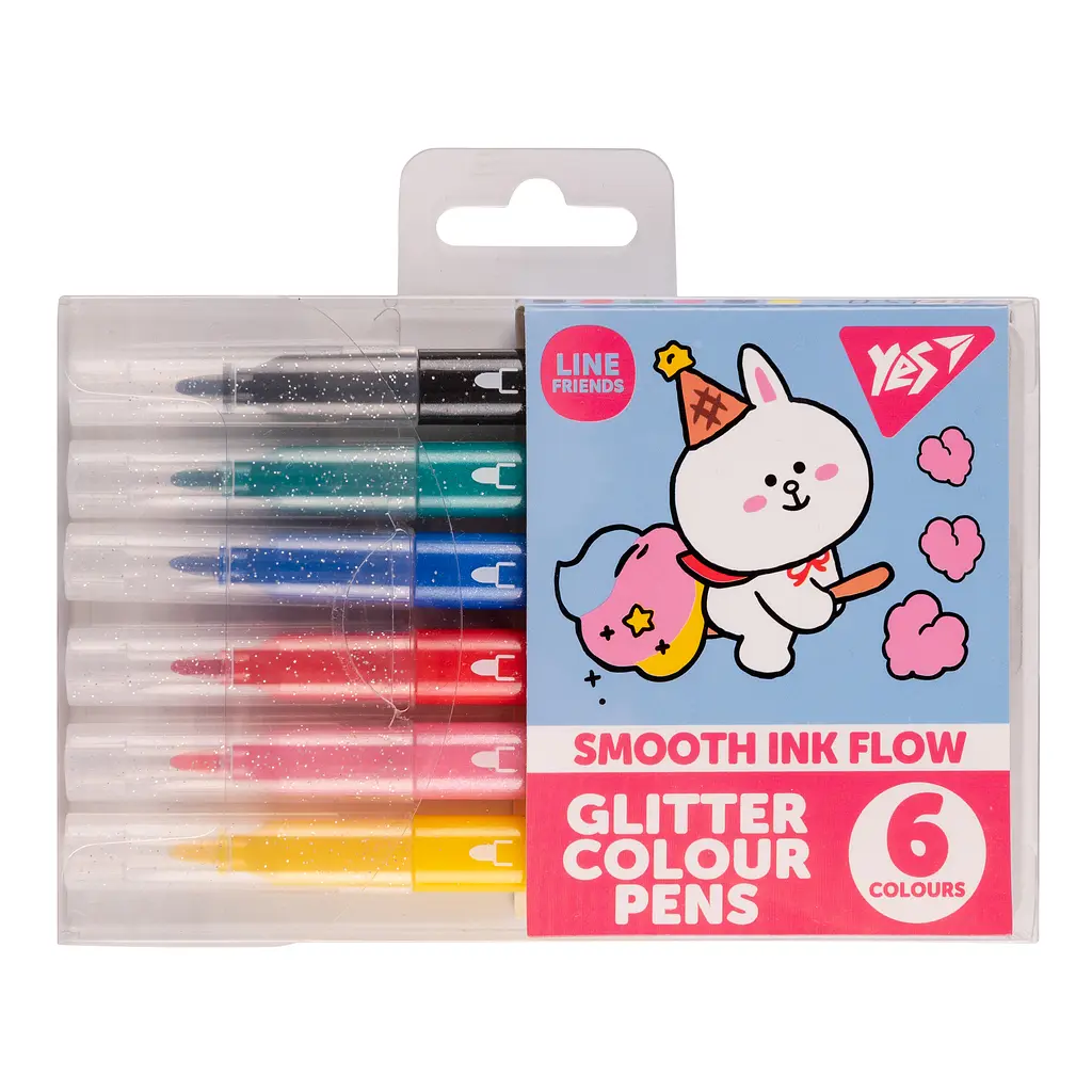 Фломастери YES Line Friends 6 кольорів (650560)