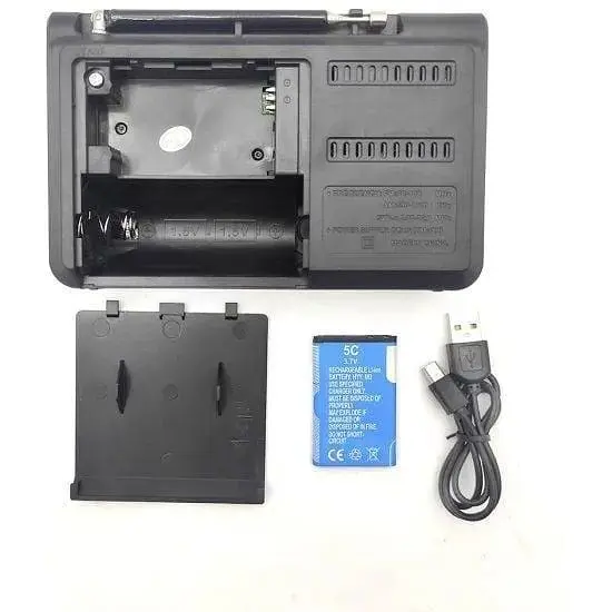 Портативна колонка радіоприймач аналоговий XPRO RX-1313 USB FM радіо чорна (RX-1313_256) - фото 3
