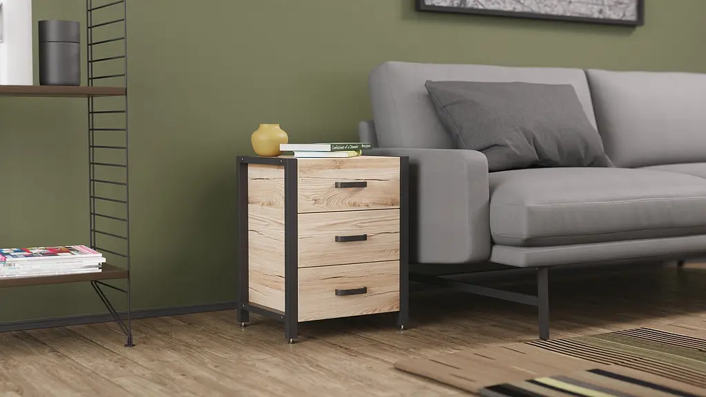 Тумба универсальная Ferrum-decor Вивьен 3 50x41x40 черный ДСП Дуб Сан-Марино 16мм (FRD-104187) - фото 5
