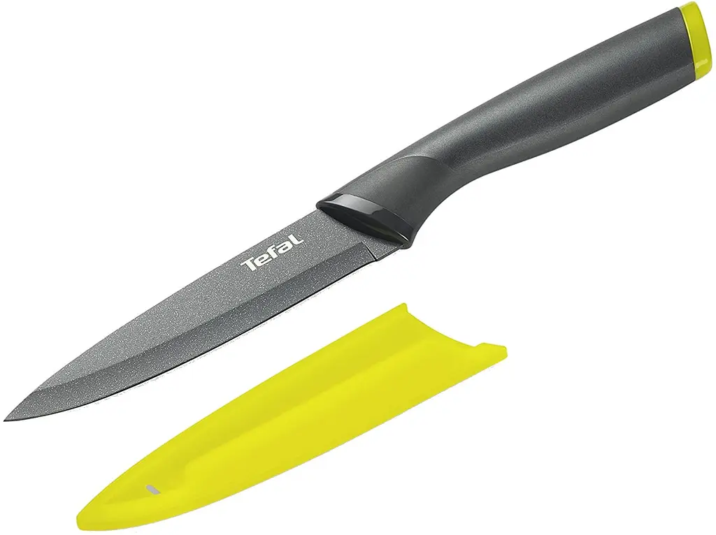 Ніж кухонний Tefal Fresh Kitchen універсальний 12 см з чохлом, нержавіюча сталь, пластик, сірий kuh0014564 - фото 5