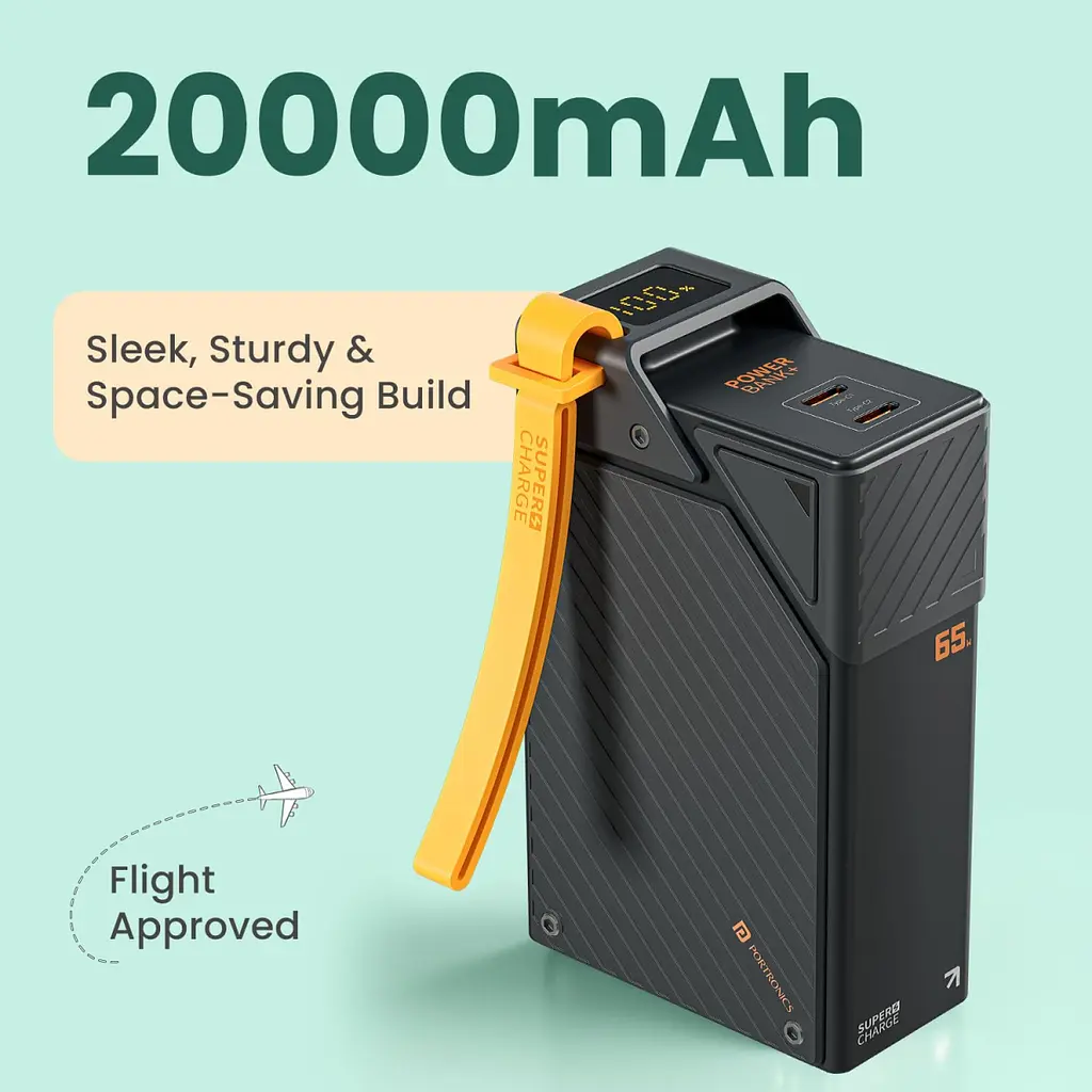 Power Bank Портативний Акумулятор FULLTECH 20000 mAh SFC65W Для Ноутбука Чорний (FP-43) - фото 5
