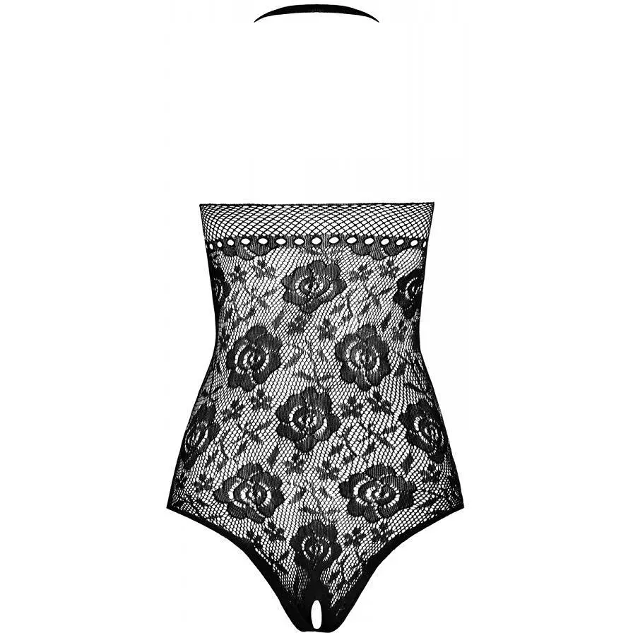 Бодістокінг з імітацією корсетної шнурівки Passion BS094 One Size, Black - фото 4