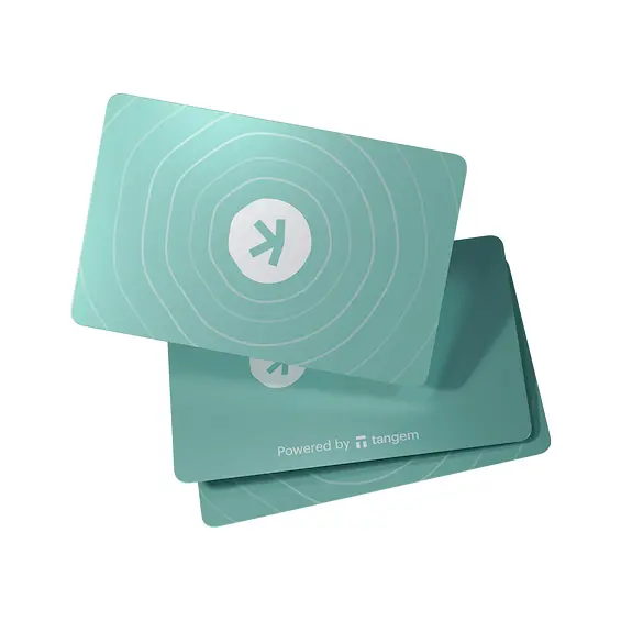 Крипто-кошелек Tangem 2.0 x Kaspa Wallet Turquoise набор из 3 карт, бирюзовый (TG128X3-KT) - фото 2