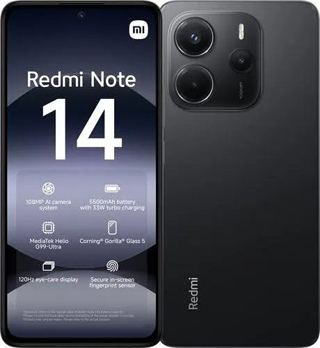 Смартфон Xiaomi Redmi Note 14 8/128GB Midnight Black Global Version - фото 2