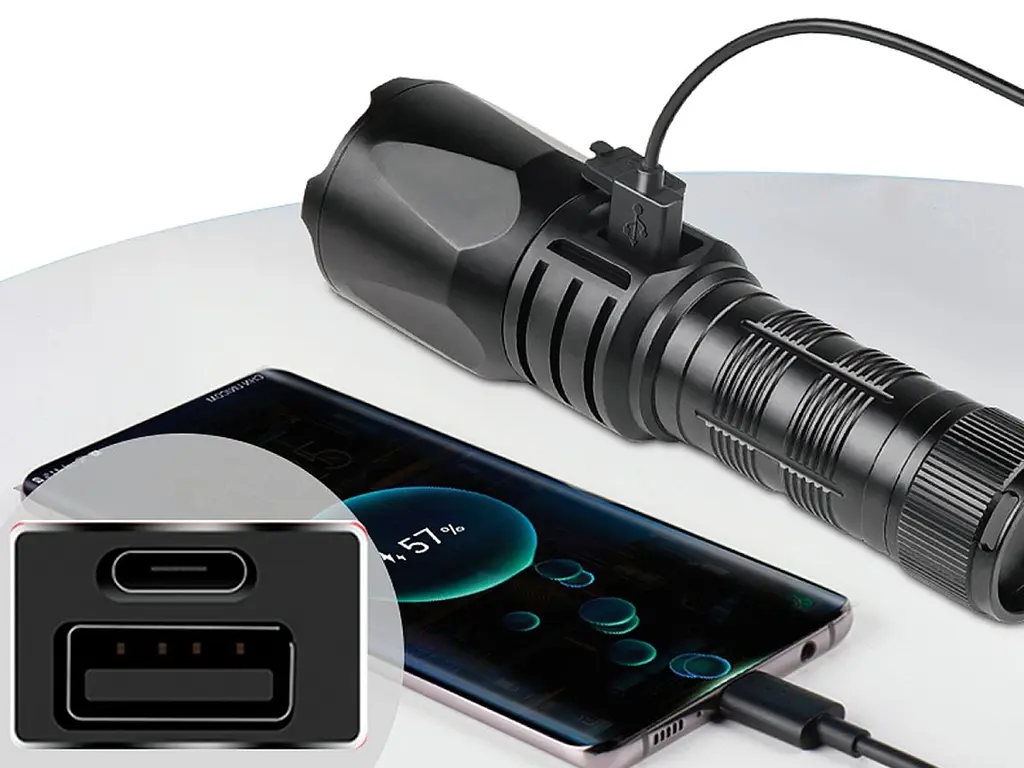 Ліхтарик-повербанк Sandberg Survivor Torch Powerbank 5000 mAh XHP160LED USB-C 18w (420-89) - фото 4