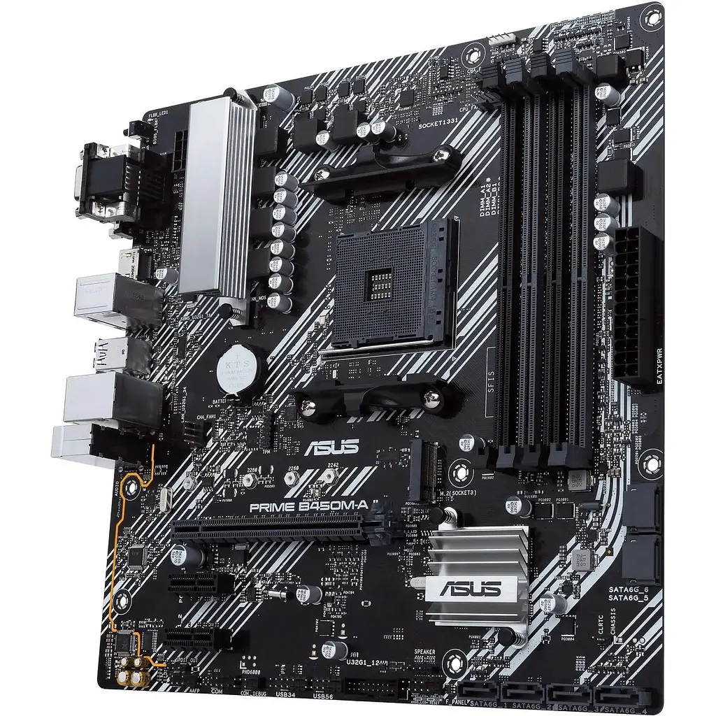 Материнская плата Asus Prime B450M-A II sAM4 B450 4xDDR4 HDMI DVI D-Sub mATX - фото 3