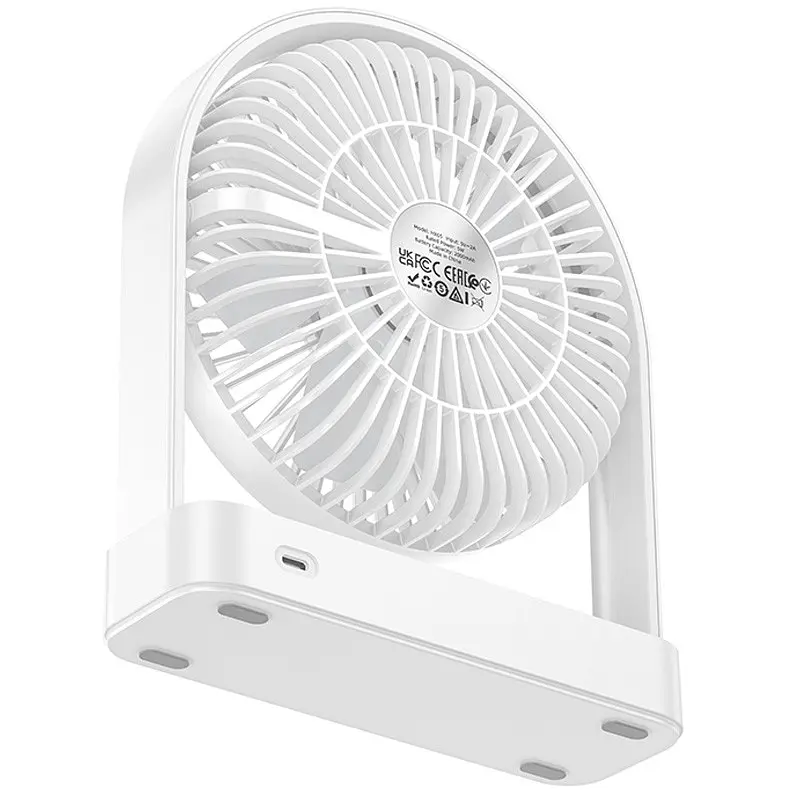 Настільний вентилятор Hoco HX65 ultra-thin desktop fan 2000 mAh White - фото 6