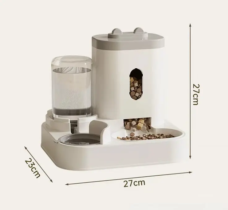 Автоматична годівниця для котів Pet Feeder 053 з поїлкою, Сірий - фото 8