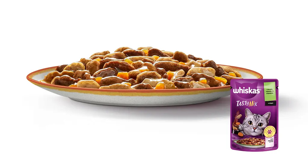 Влажный корм для кошек Whiskas TastyMix, ягненок, курица, морковь, 85 г - фото 3