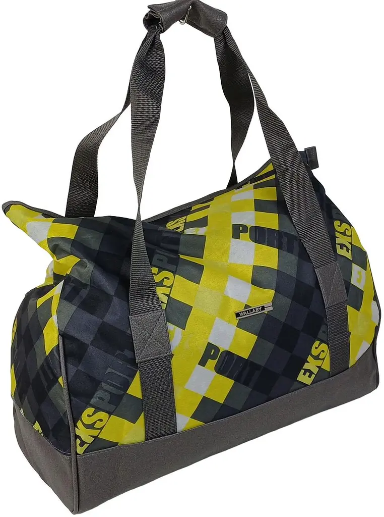 Сумка дорожня саквояж Wallaby 28L поліестер штучна шкіра Жовтий з Чорним - фото 6