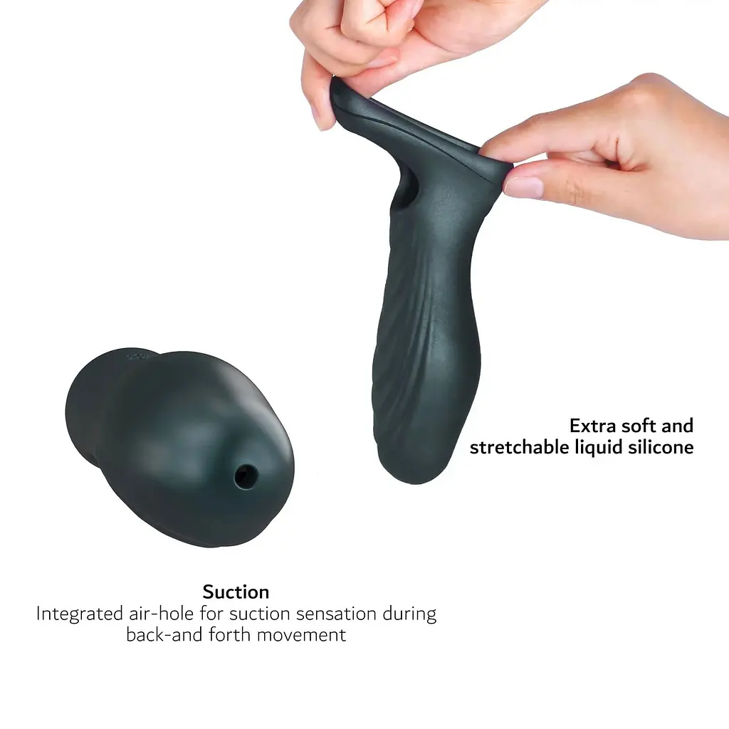 Насадка на пеніс Dorcel Man.Wand Ryzer Max, 18.2 см (зелений) - фото 2