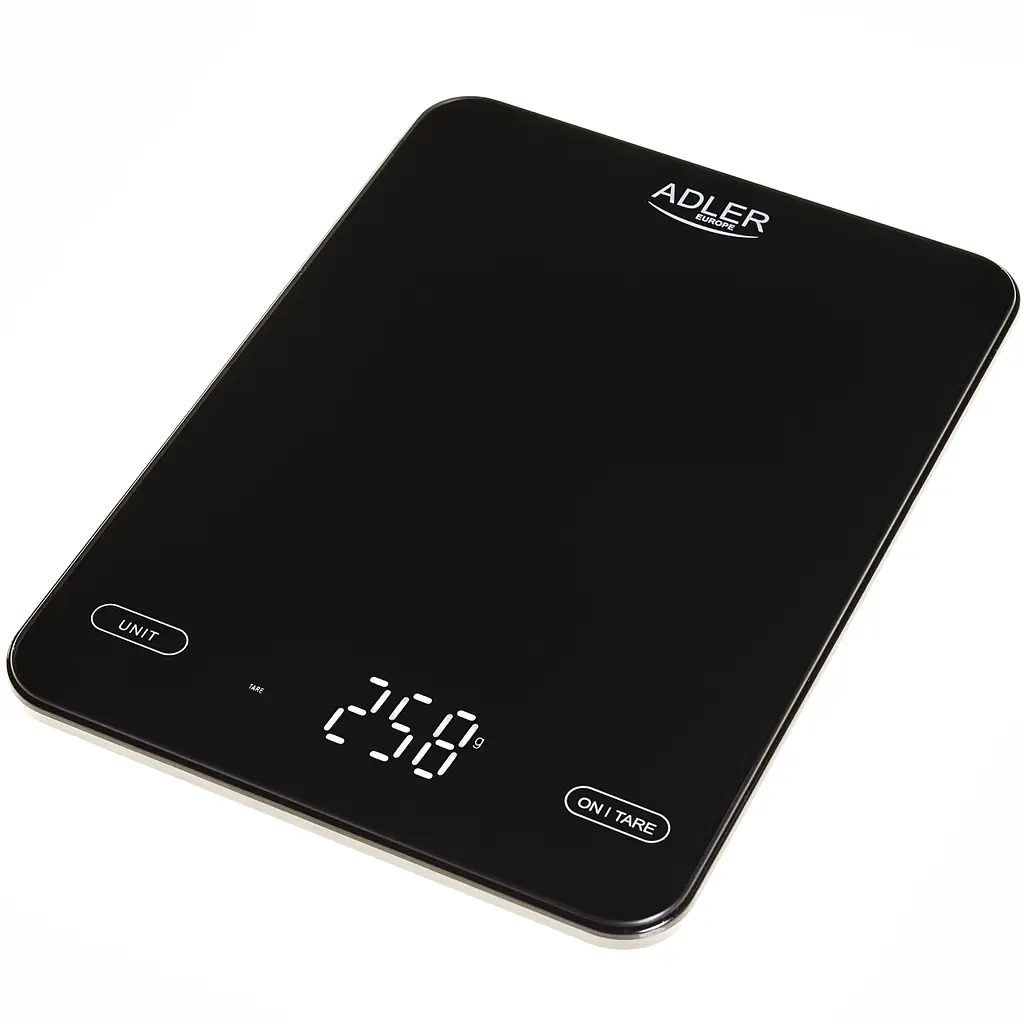 Ваги кухонні Adler AD 3177 black електронні/ 10кг/ г; мл, унція/ USB type C/ автовимкнення/ скло - фото 2