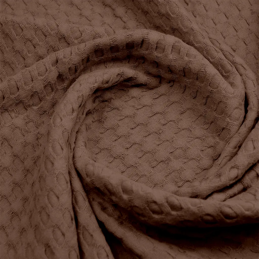 Плед-покрывало Cosas Mousse Waffle Weave 110х140 см шоколад (Blanket_100Mousse_WaffleWeave_110x140) - фото 4