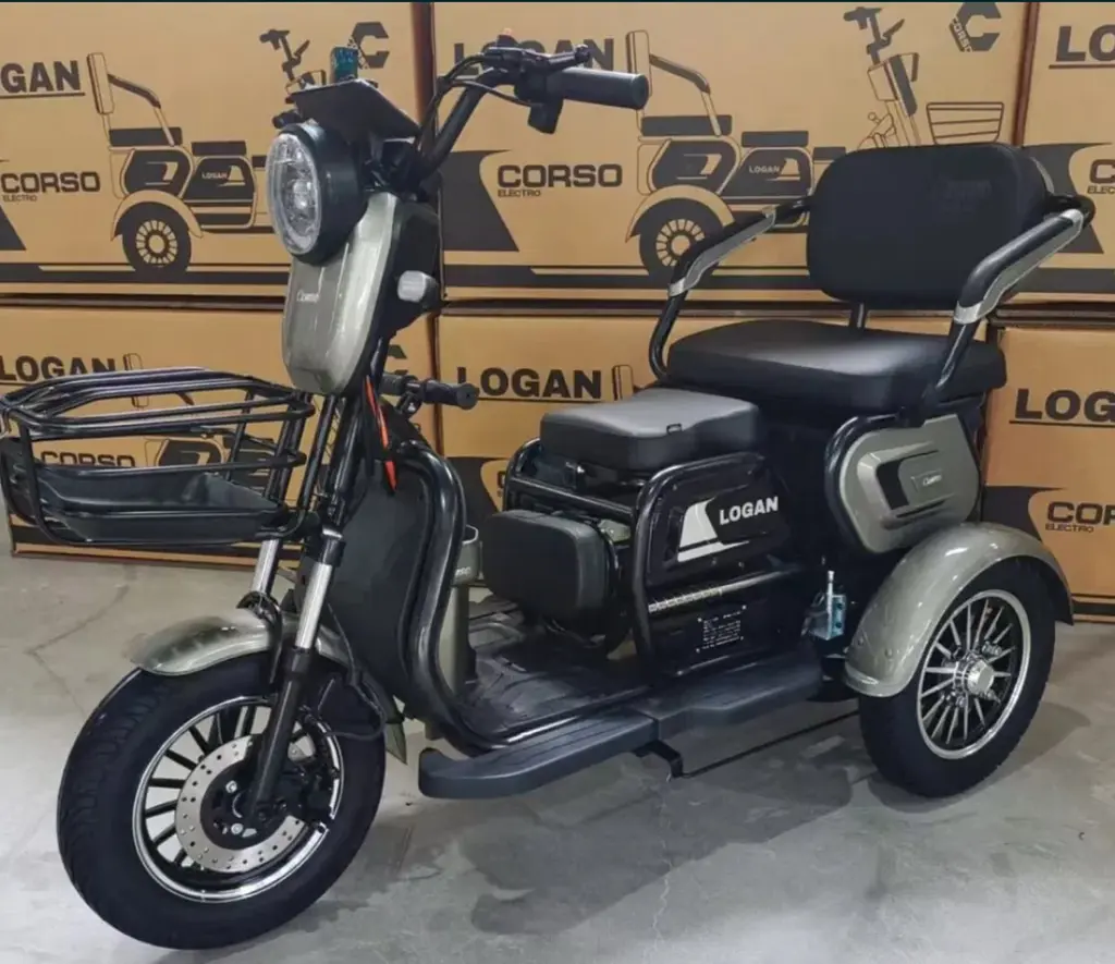Электроскутер Трехколесный Corso Logan (1200W 72V/23Ah) Серый - фото 2