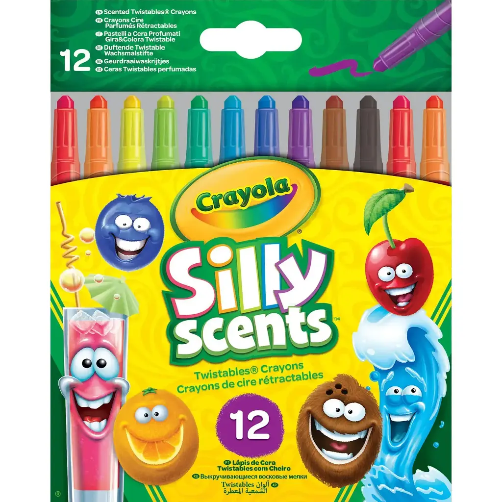 Набір воскової крейди Crayola Silly Scents Твіст ароматизований 12 шт. (52-9712) - фото 2