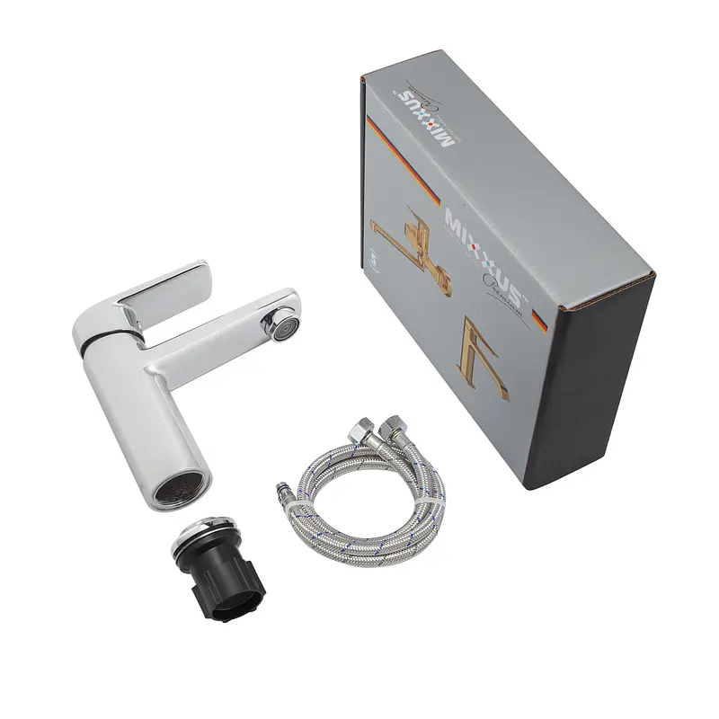 Змішувач для умивальника Mixxus Premium Matis 001 (Nut) MI8261, Хром - фото 4