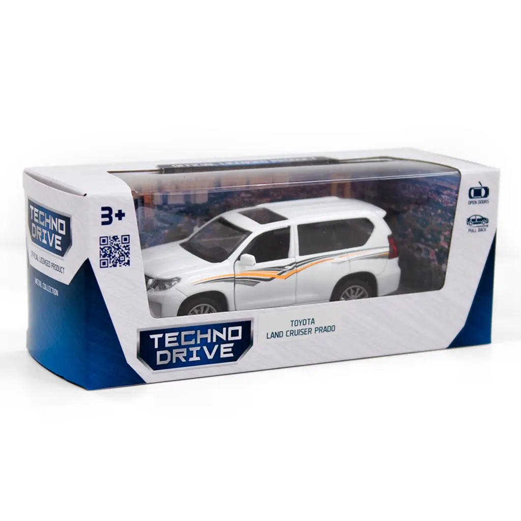 Автомодель TechnoDrive Toyota Land Cruiser біла (250277) - фото 12