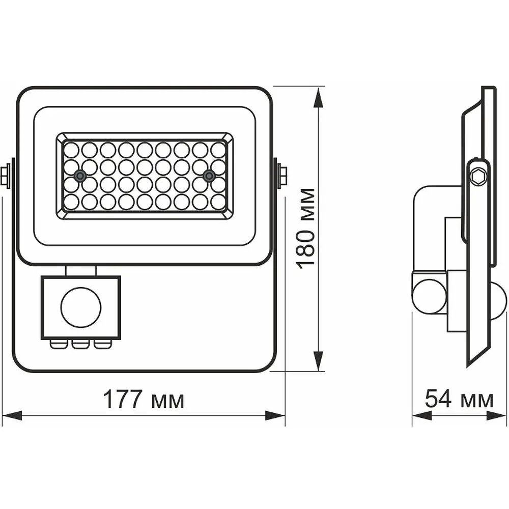 Прожектор Videx LED F2e 30W 5000K с датчиком движения и освещенности (VL-F2e305W-S) - фото 6