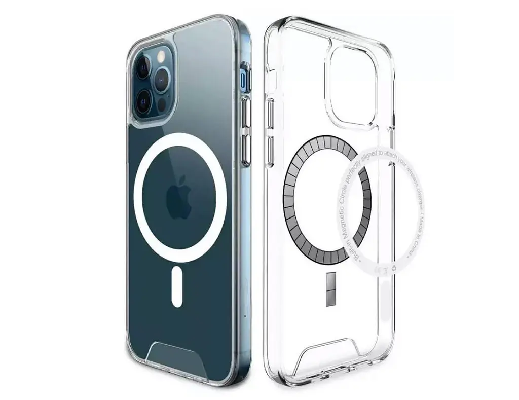 Прозрачный накладной Чехол iPhone 16 Space Case with MagSafe беспроводная зарядка - фото 3