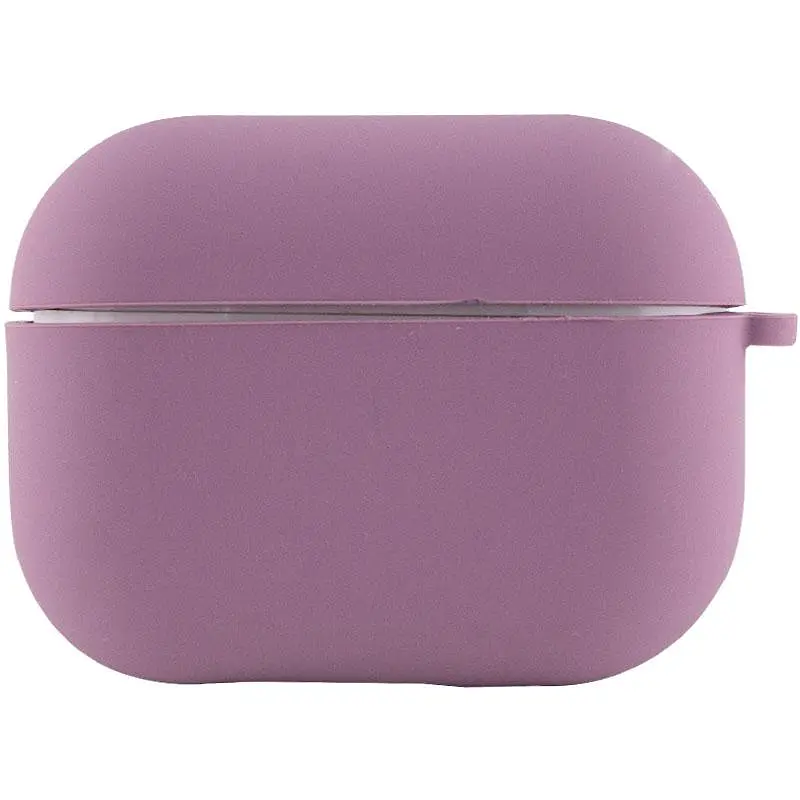 Силиконовый футляр с микрофиброй для наушников Airpods Pro 3 Лиловый / Lilac Pride - фото 2