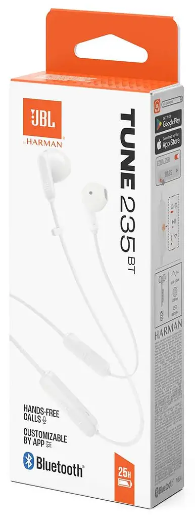 Гарнітура JBL TUNE 235BT Білий (JBLT235BTWHT) (7237190) - фото 4
