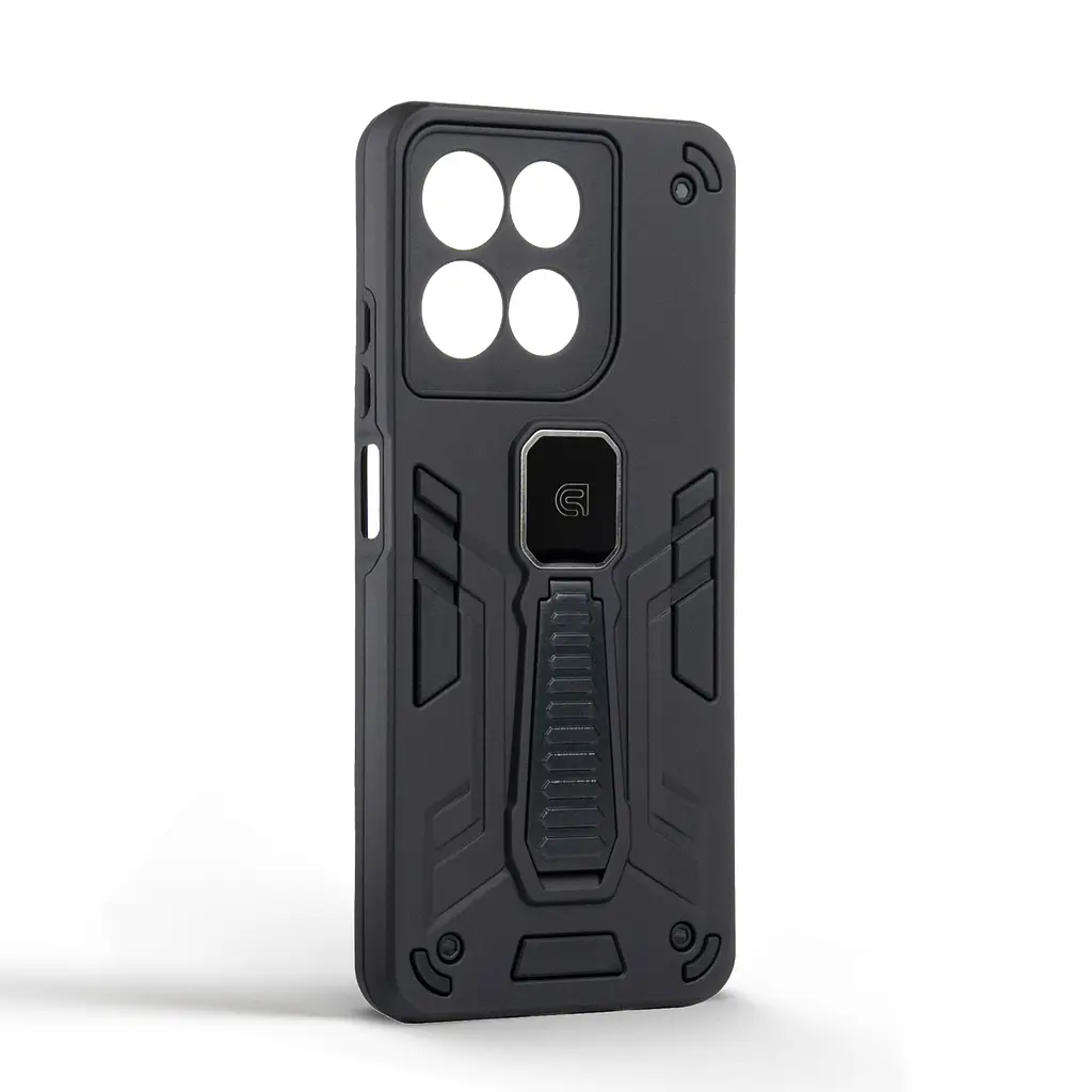 Чехол для Motorola G57 Power 5G, Proover, черный, с подставкой и магнитом, противоударный, ударопрочный, бронированный, панель-накладка, защита всего корпуса, термополиуретан (TPU) + поликарбонат (PC), ArmorStandart (ARM89737) - фото 2
