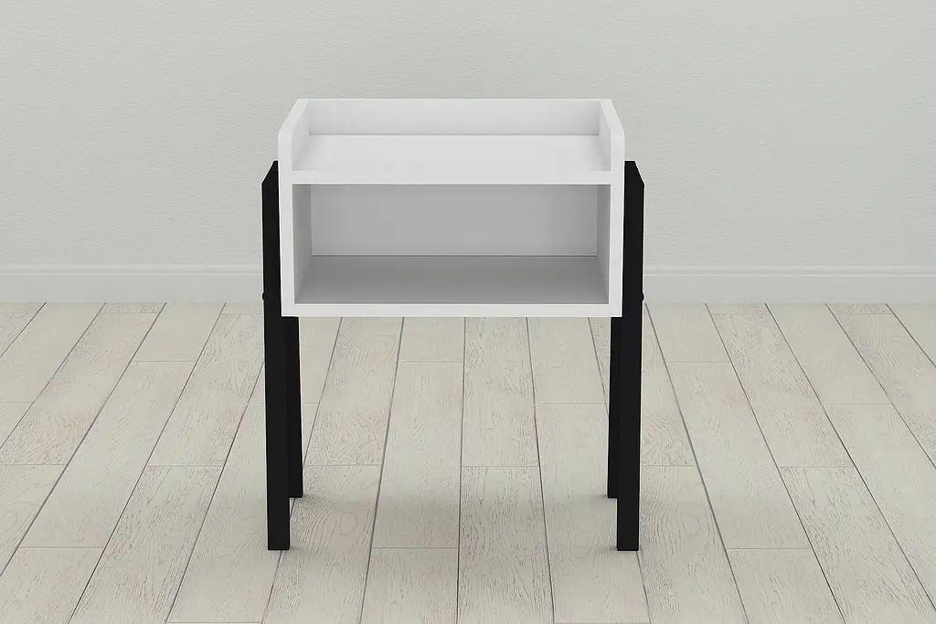 Тумба модульна Ferrum-decor Джузі 540x450x320 метал Чорний ДСП Білий 16 мм (FRD-102968) - фото 3