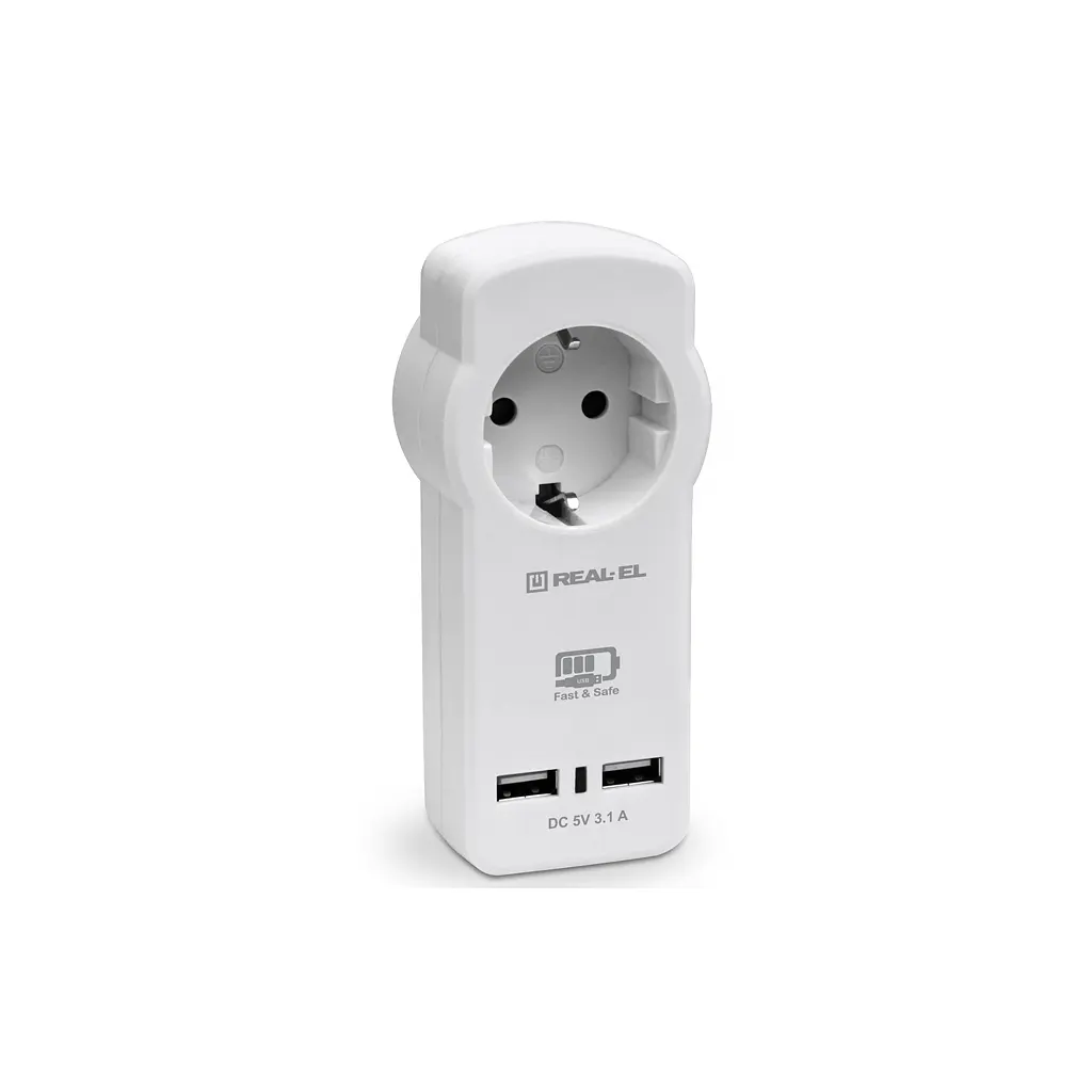 Зарядний пристрій REAL-EL 2xUSB 15 Вт (CS-30)