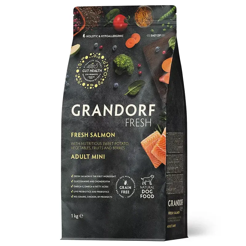 Сухий корм GD Fresh Adult Dog Mini Salmon & Sweet Potato для дорослих собак малих порід 1 кг