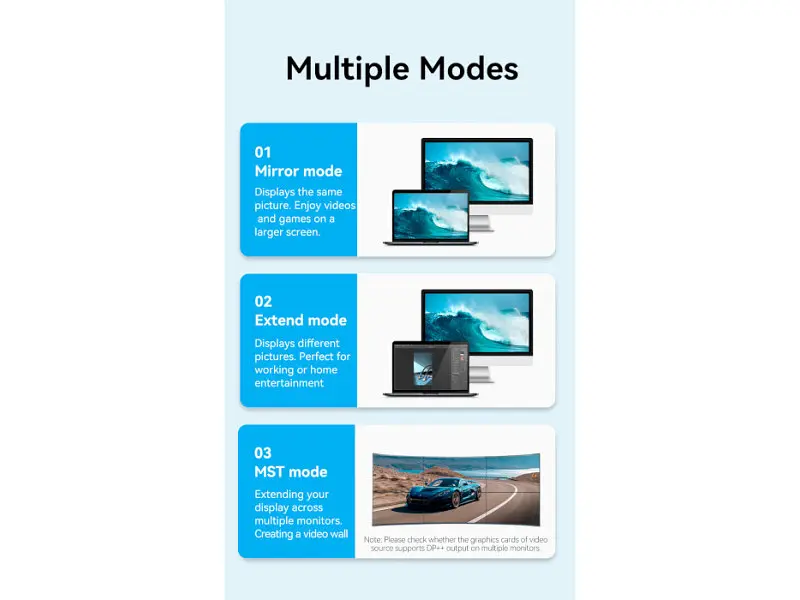 Кабель Vention DisplayPort mini to DisplayPort mini V1.4 2m Blue (HCGLH) - фото 7