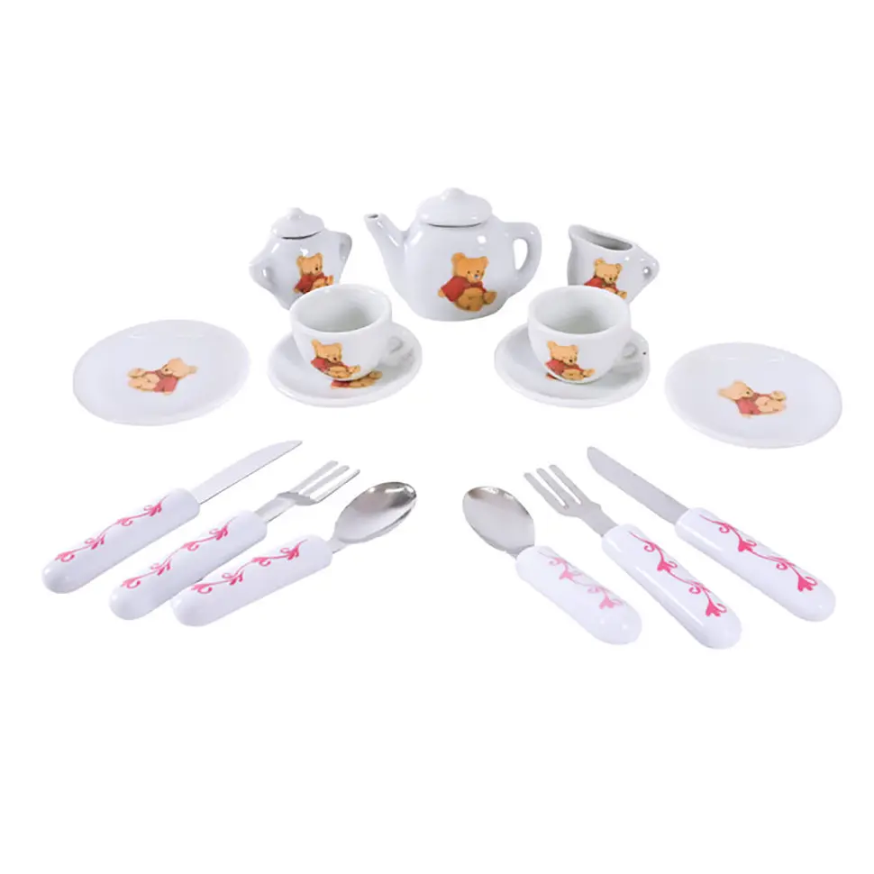 Дитячий набір посуду Tea set 868-E6-4 порцеляна, 17 предметів - фото 2