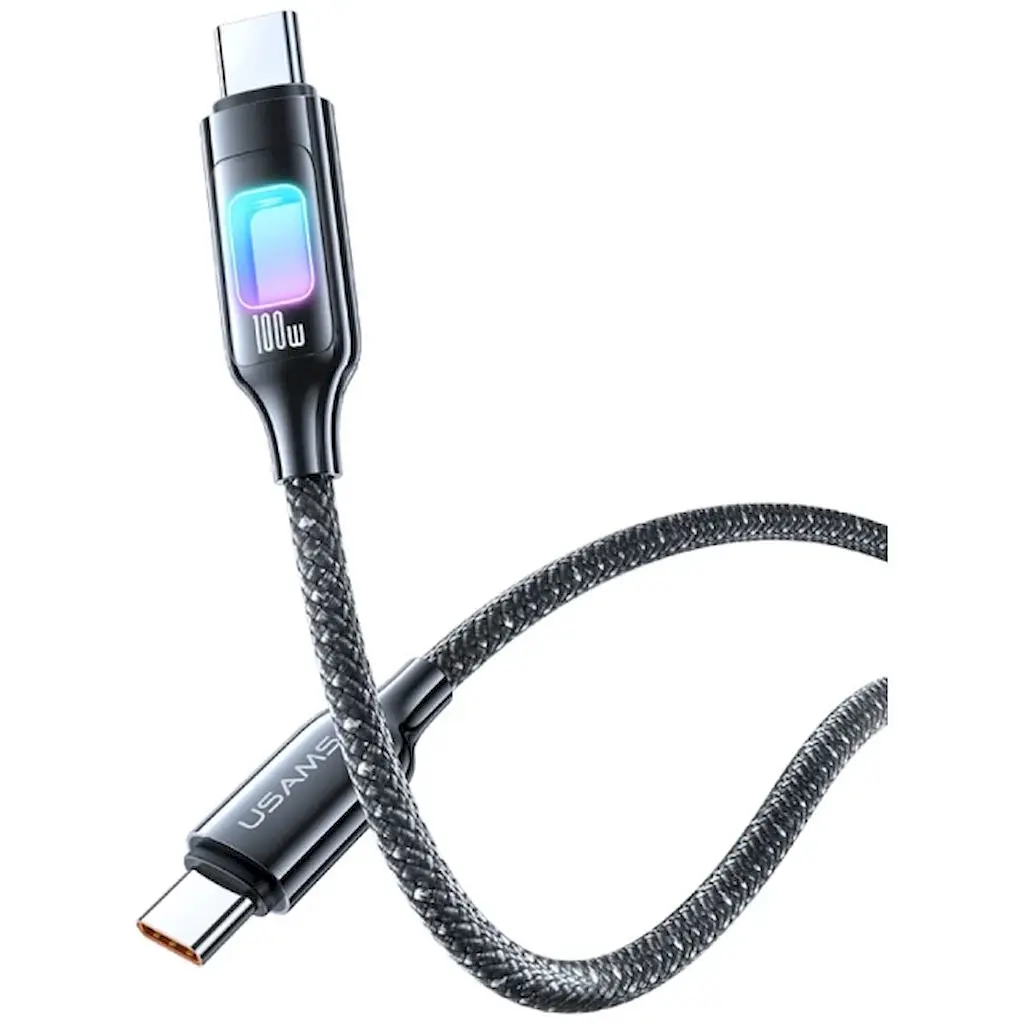 Кабель Usams TC Series USB-C to USB-C 100W, 1,2 м SJ750USB01 Tarnish (6958444992914) - фото 3