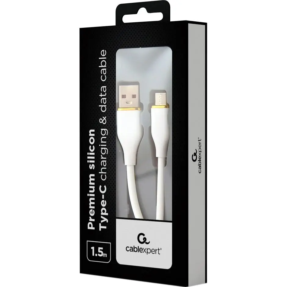 Кабель Cablexpert USB - USB Type-C (M/M), 2.1 A, 1.5 м, White (CC-USB2S-AMCM-1.5M-W) - фото 2
