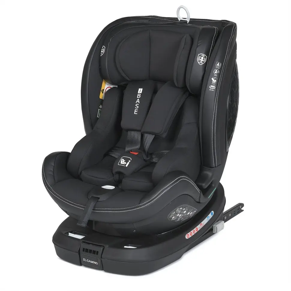 Дитяче автокрісло ME 1109 i-BASE Jet Black, i-SIZE R129 (зростання дитини 40-150см) El Camino 57х63х49 см det0016185