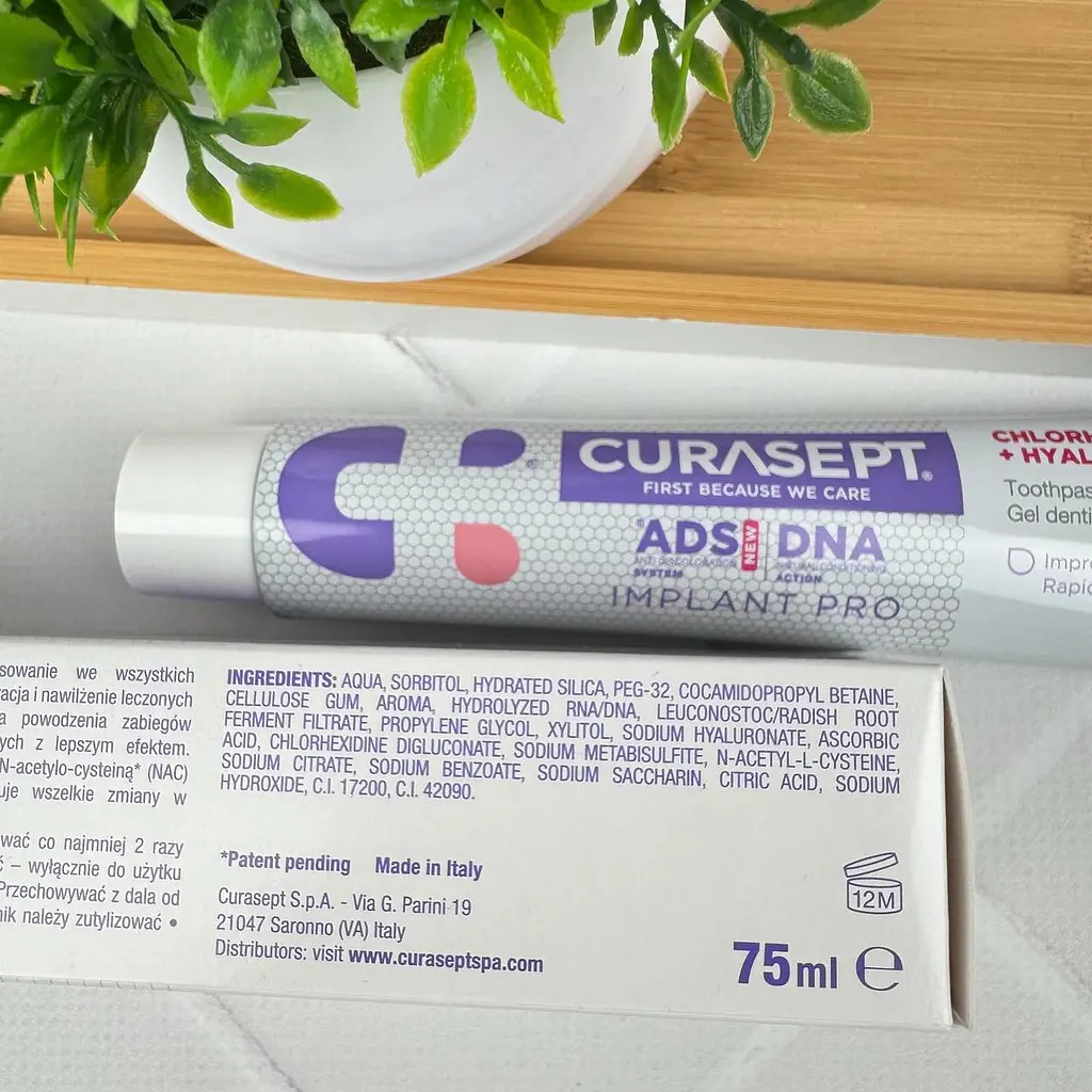 Зубна паста Curasept Implant PRO (хлоргексидин 0,20%) 75 мл - фото 3