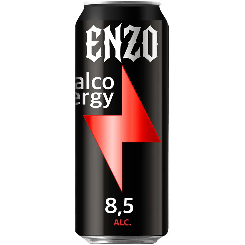 Напій слабоалкогольний енергетичний сильногазований Enzo Alco Energy 8.5% 0.5 л з/б