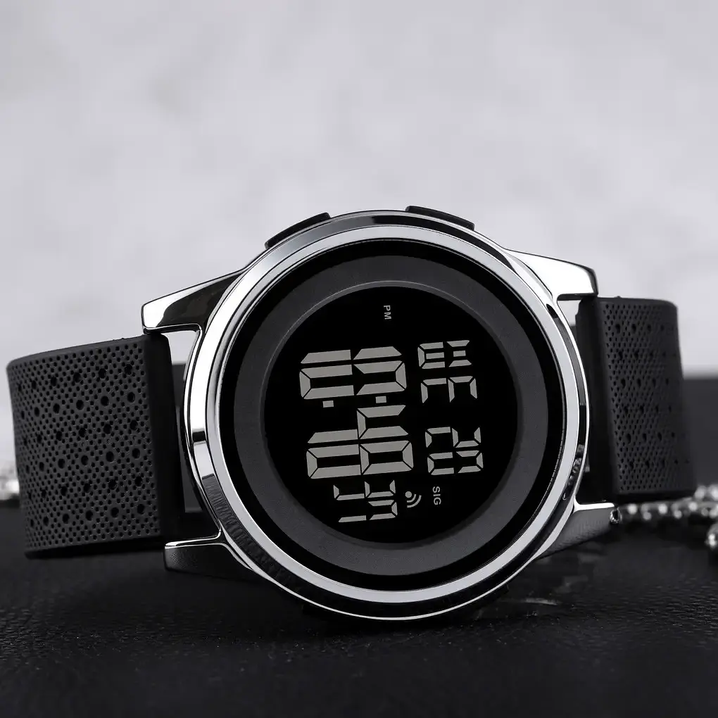 Чоловічий спортивний наручний годинник Skmei 1502 (Сріблястий) - фото 4