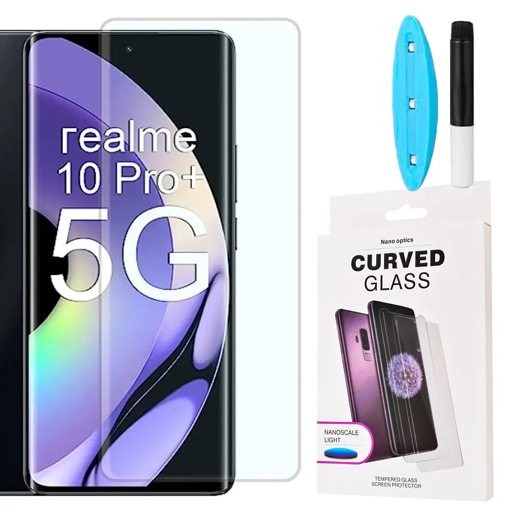 Защитное стекло DK для Realme 10 Pro+ UV Curved 017496 clear 2 шт. - фото 2