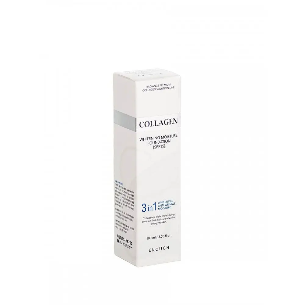Тональний крем для обличчя Освітлення Collagen Whitening Moisture Foundation SPF15 (23) Enough 100 мл - фото 2