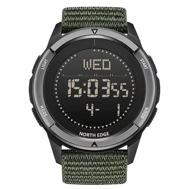 Тактичний військовий годинник North Edge Alps Carbon Fibre+ чоловічий зелений - фото 2