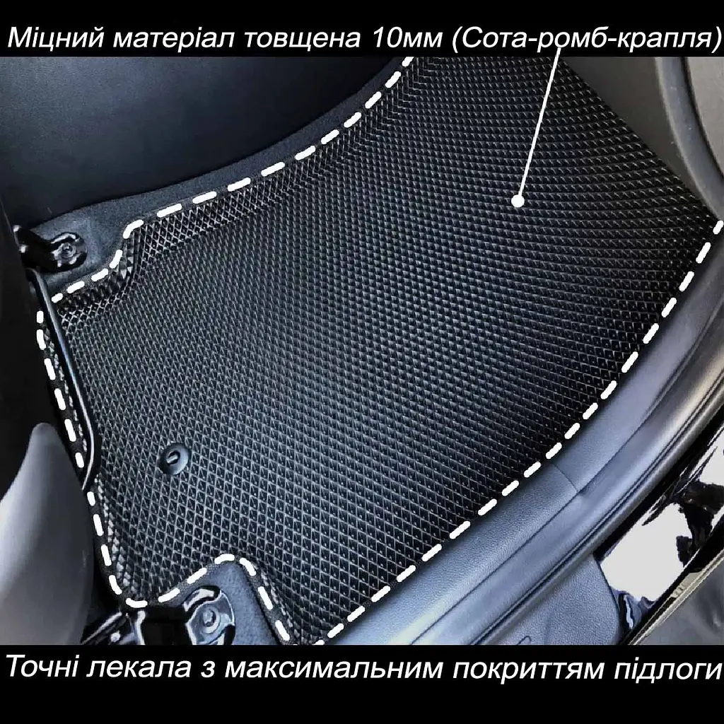 3D EVA Килимки в салон для Audi Q7 (4L) 2006-2016 З підп'ятником Бежеві 5 шт - фото 3