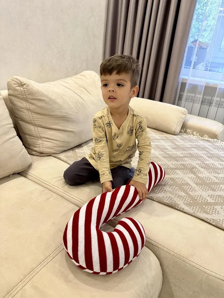 Декоративна подушка Прованс новорічна Тростина 60 см (38425) - фото 6